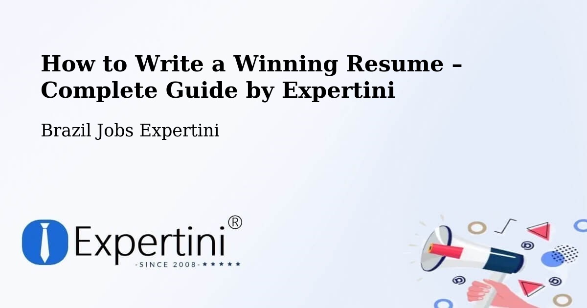 Resume Writing Guide for Job Seekers – Lavrinhas - Lavrinhas, Brazil Jobs Expertini